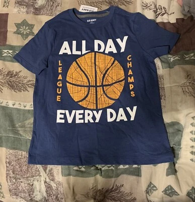 Old Navy Kids Size Large (10-12) Short Sleeve Graphic Tee T-Shirt .. Basketball - Image 1 of 2