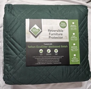 Funda protectora de sofá reversible verde EcoElite textiles para el hogar de teflón 120" x 70,5" - Imagen 1 de 5