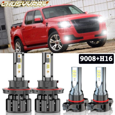 Farol de LED 4X + farol de neblina para Ford Explorer Sport Trac Adrenalin 2008-2010 - Imagem 1 de 4