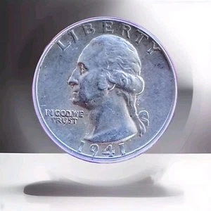 1941 S Washington Silver Quarter ANACS Graded AU 55 Condition. - Picture 1 of 5