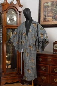 DEAR VANILLA JAPANESE JUBAN UNDERGOWN MEN'S KIMONO AUTHENTIC VINTAGE JAPAN MADE - Picture 1 of 7
