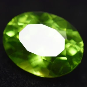 AA++ Natural Peridot Oval Shape GREEN 9.10 Ct CERTIFIED Rare Loose Gemstone - Picture 1 of 7