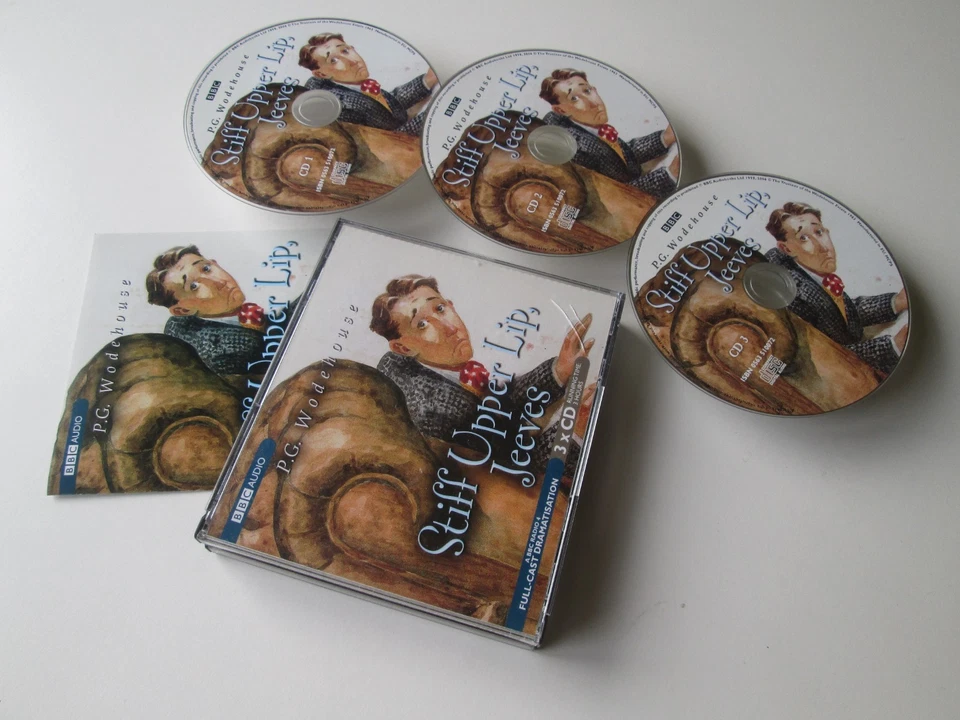 P. G. Wodehouse 3CD BBC Box - Stiff Upper Lip, Jeeves - Hordern & Richard Briers - Image 1 of 4