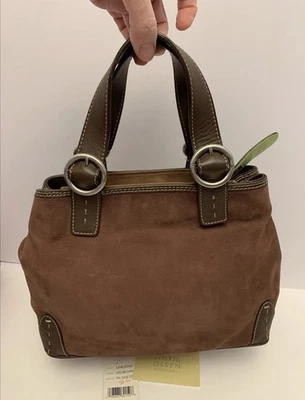 Sigrid Olsen Brown Suede Tote Fall NWT Lime Green Lining Style: OHRU0332 - Image 1 of 4
