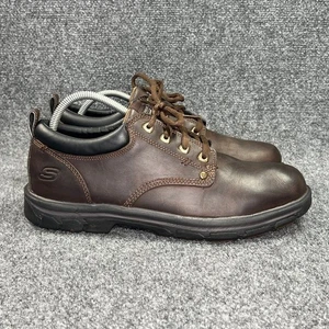 Zapatos Skechers Segment Rilar para hombre 11 cuero marrón con cordones ajuste relajado memoria - Imagen 1 de 13