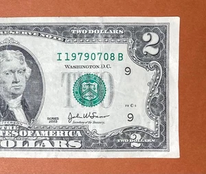 1979 July 8 (I 19790708 B) Birthday Note $2 Two Dollar Bill - Picture 1 of 3