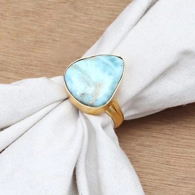 Larimar Gemstone Handmade Silver Jewelry  "10" - Image 1 of 4