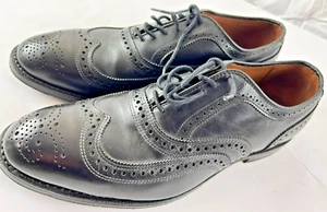 Allen Edmonds Herren McAllister Kappe Zehe Oxford Schwarz Leder Elegant Schuhe Größe 9EE - Bild 1 von 17