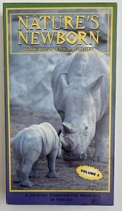 Nature's Newborn White Rhino, Jackal, Monkey (VHS, 1994) - Foto 1 di 2