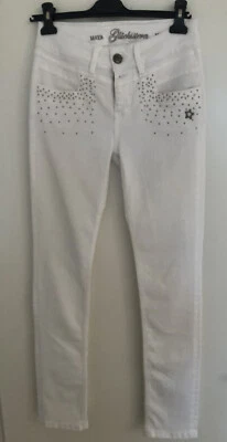 Glücksstern Weiße Jeans Mit Nieten Gr. 26/32 - Bild 1 von 4