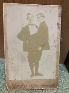 Ca. 1890’s Wendt Cabinet Photo of Adolph / Rudolph Fake Conjoined Twins Card Stk - Picture 1 of 2