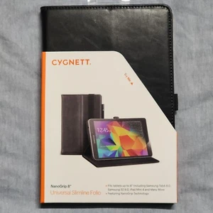 Cygnett NanoGrip 8" Universal Slimline Folio Case For Samsung TabA & iPad Mini 4 - Picture 1 of 2