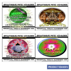 4 CDs SACRED SOUND HEALING FREQUENCIES SOLFEGGIO TONE OM BRAINWAVE MEDITATION - Picture 1 of 1