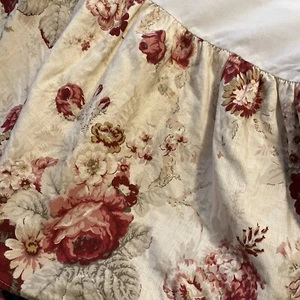WAVERLY Garden Room Vintage Norfolk Rose Bedskirt Dust Ruffle Cal King 15” Drop - Picture 1 of 4