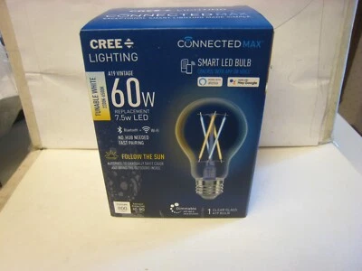 CREE 60-Watt Clear A19 Shape Smart LED Light Bulb w/Standard Medium Base - Image 1 of 4