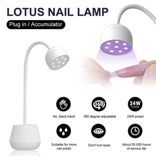 Lotus 8Light Nails Lamp Rotatable Mini UV LED Lamp Nail Dryer Gel Nail Art USA