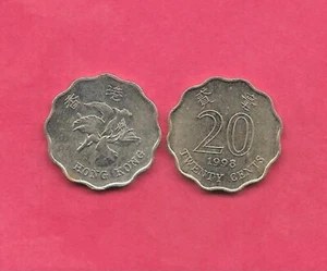 HONG KONG KM67 1998 UNCIRCULATED-UNC MINT OLD VINTAGE 20 CENTS COIN - Picture 1 of 1