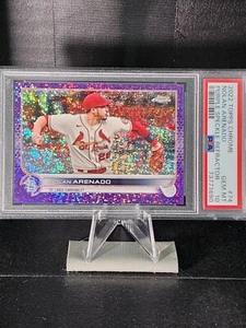 2022 Topps Chrome Nolan Arenado Purple Speckle Refractor /299 PSA 10 Cardinals - Picture 1 of 2