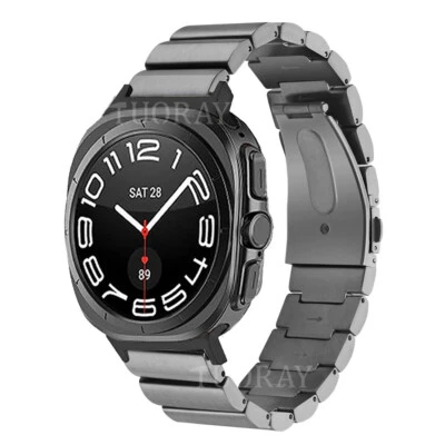 Correa de metal de titanio/acero inoxidable para reloj Samsung Galaxy Ultra 47 mm Foto 1 de 4