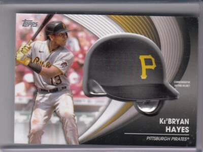 2022 Topps Series 2 Commemorative Batting Helmet Ke'Bryan Hayes Pirates - Image 1 of 4