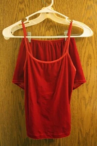 Vintage Warner's Velvet Beware Red Velvet Pajama Set - Tank & Shorts -Size Small - Picture 1 of 7