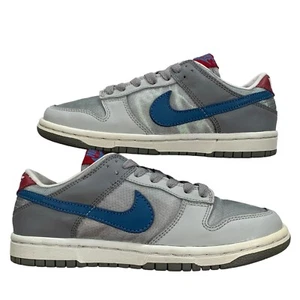 Vintage Nike Dunk Low Sample Silver Surfer Blue Gray 2003 Sneakers Size 3.5Y - Picture 1 of 8