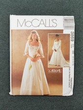 Alicyn Women Wedding Dress Sewing Pattern 18-24 McCall's 3869 OOP Uncut