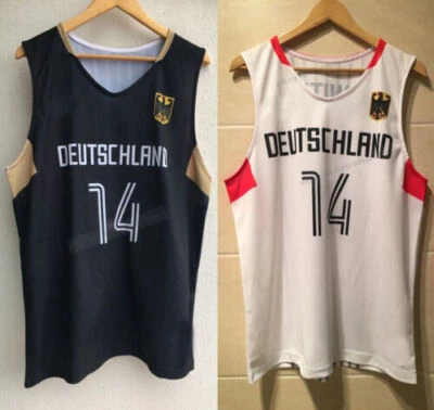 Camisetas Dirk Nowitzki #14 Team Germany Bundesrepublik Deutschland nombre personalizado Foto 1 de 3