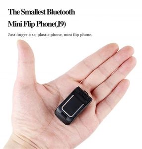 Mini Flip Mobile Phone 0.66" Wireless Bluetooth Dial Magic Voice Handsfree Kids - Picture 1 of 11