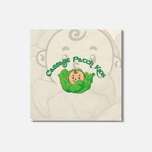 Cabbage Patch Kids 4'' X 4'' Square Wooden Coaster - Picture 1 of 3