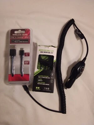 Micro Sync & Charge Cable 10ft, Micro Cable 4ft, Micro Car Charge Cable  - Image 1 of 4