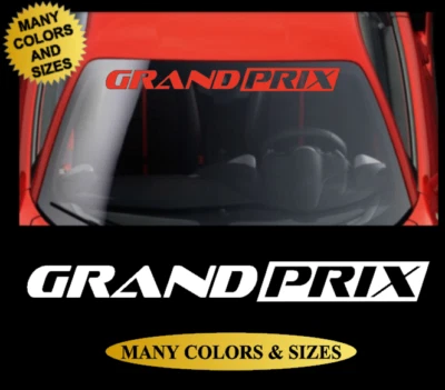 Calcomanía adhesiva para parabrisas GRAND PRIX GT turbo sobrealimentado ajuste Pontiac GTP SE  Foto 1 de 2
