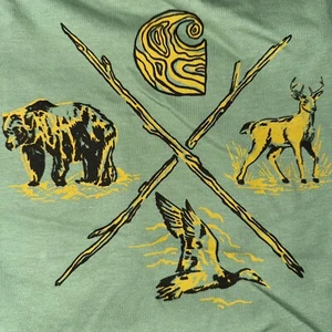 Carhartt Little Boys Green Wilderness Tee Shirt Bear Deer Duck NEW - Picture 1 of 3