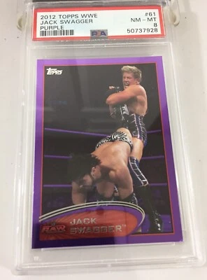 Jack Swagger 2012 Topps Wwe Purple Jake Hager #61 Psa 8 Pop  1 - Image 1 of 4