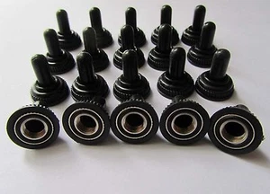20x Black Mini Toggle Switch Waterproof Rubber Cap Water Proof Boot Cover - Picture 1 of 2