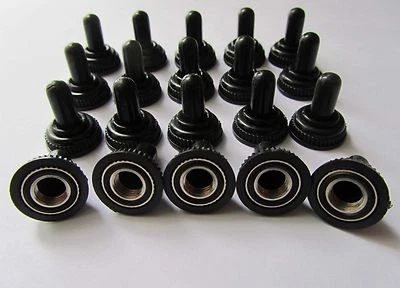 20x Black Mini Toggle Switch Waterproof Rubber Cap Water Proof Boot Cover - Image 1 of 2