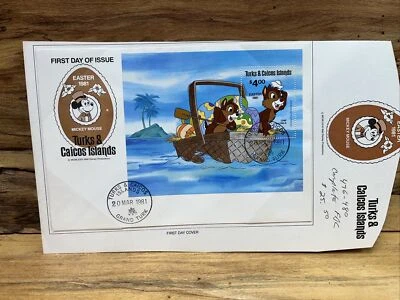Turks & Caicos Isl FDC 1980 Mickey Mouse, Easter - Grand Turk - Single -t589 - Image 1 of 3