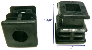 Inserto de muebles de enchufe de rueda Oajen para vástago de 7/16", uso con tubo OD de 1"", 4 piezas - Imagen 1 de 2