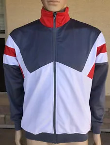 Vintage Wilson Colorblock Full Zip Windbreaker Jacket Retro Tennis Size Large - Picture 1 of 9