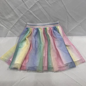 H&M Tulle Skirt Pink Multicolored Rainbow Girls Size 8/10 - Picture 1 of 5