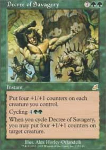 Japanese Decree of Savagery ~ Lightly Played Scourge Foreign Stock Image MTG Mag - Image 1 of 1