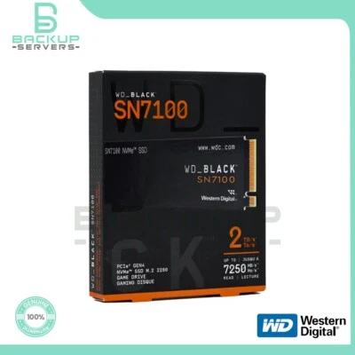 "NEW" WDS200T4X0E Western Digital BLACK SN7100 2TB PCI-e 4.0 NVMe M.2 2280 SSD - Image 1 of 3