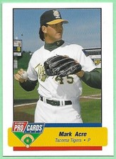 1994 Fleer Pro Cards Baseball Mark Acre #3165 Tacoma Tigers