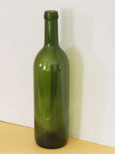 Glas grüne Weinflasche 750 ml 25 oz 11 1/2" hoch Home Brew Korken Top Kombucha - Bild 1 von 1
