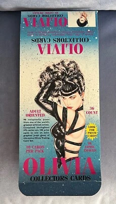OLIVIA  COLLECTOR CARDS  EMPTY DISPLAY BOX  1992  COMIC IMAGES  BETTIE PAGE - Image 1 of 4