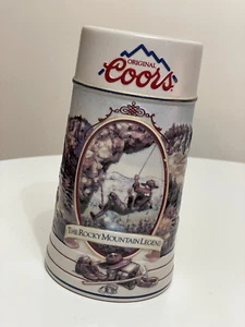 Coors Brewing Rocky Mountain Legend Series Mug Stein Ceramic Beer Man Cave 1994 - Picture 1 of 7