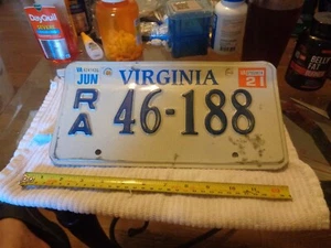 VIRGINIA IS FOR LOVERS Virginia License Plate RA 46-188 (BOX#SPY) - Picture 1 of 1