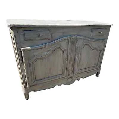 Aparador grande antiguo francés pintado a mano, buffet Foto 1 de 4
