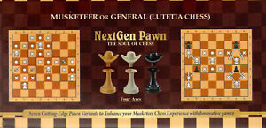Musketeer Chess NextGen Pawn Kit - Lutetia (Four Axes) - Black & White