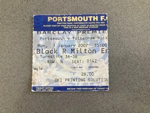 Portsmouth v Tottenham Hotspur 2006-07 Match Ticket - Bild 1 von 2